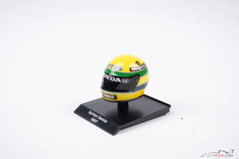 Ayrton Senna 1987 Lotus prilba, 1:10 Minichamps