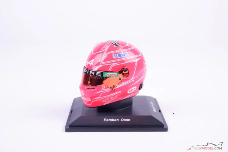 Esteban Ocon 2023 Monako, Alpine prilba, 1:5 Spark