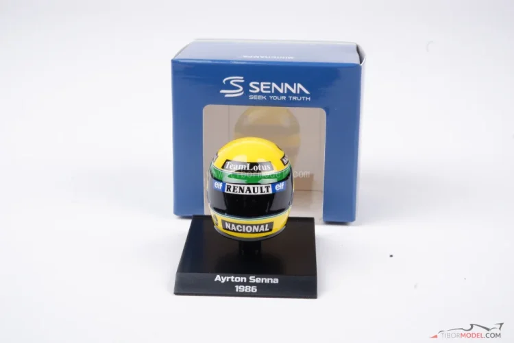 Ayrton Senna 1986 Lotus prilba, 1:10 Minichamps