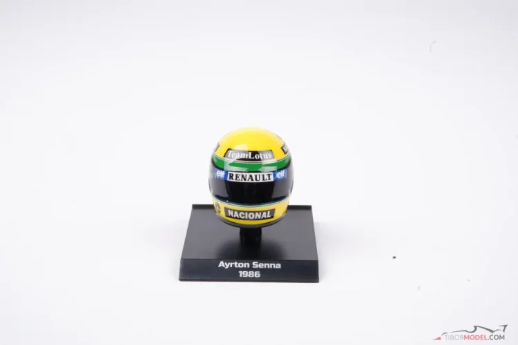 Ayrton Senna 1986 Lotus prilba, 1:10 Minichamps