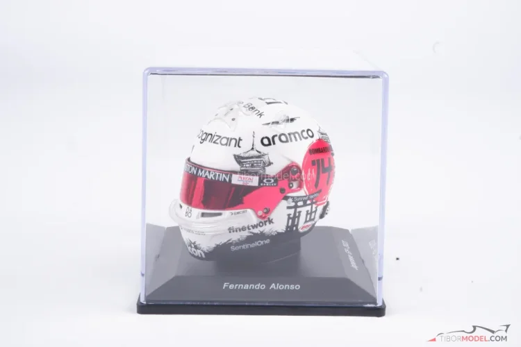 Fernando Alonso 2023, VC Japonska, Aston Martin přilba, 1:5 Spark