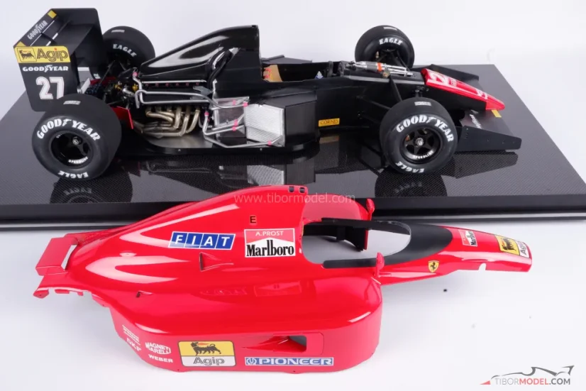 ロッソ　Ferrari 643 1/8スケール WRX&グレードアップパーツ Model car Ferrari 643 Alain Prost 1991, 1:8 WRX Rosso | Tibormodel.com