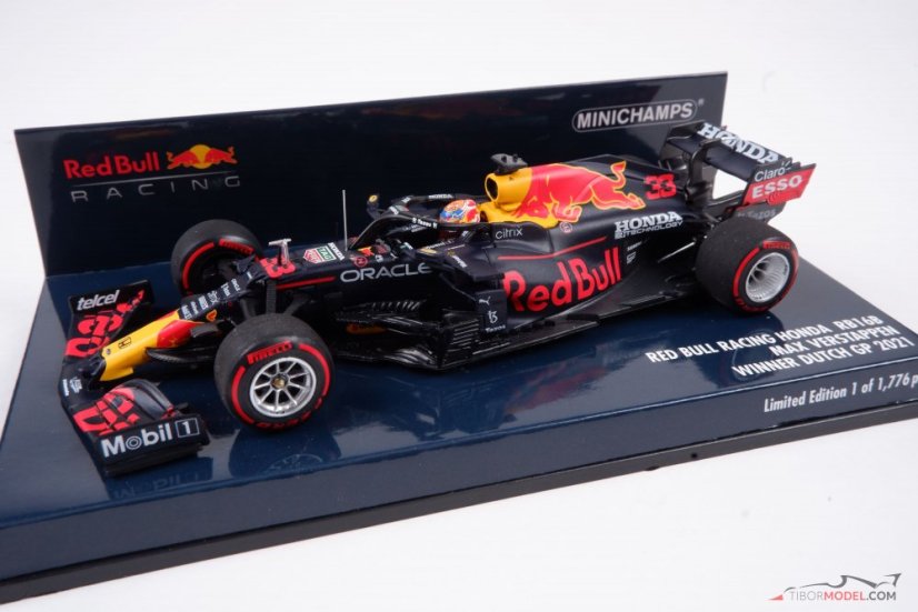 Red Bull RB16b - M. Verstappen (2021), Víťaz VC Holandska, 1:43 Minichamps