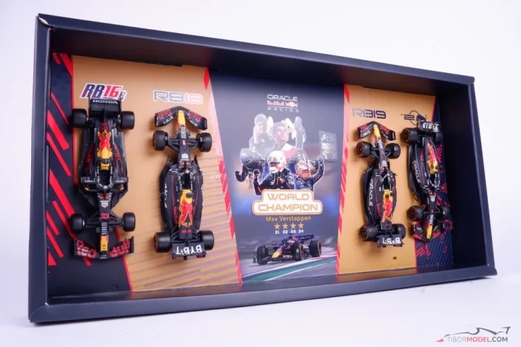 Red Bull Max Verstappen 2021-2024, gift multipack, 1:43 BBurago