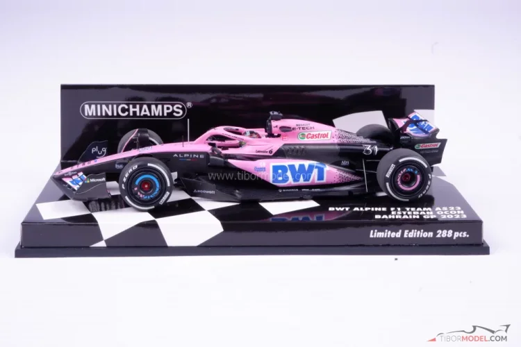 Alpine A523 - Esteban Ocon (2023), VC Bahrajnu, 1:43 Minichamps