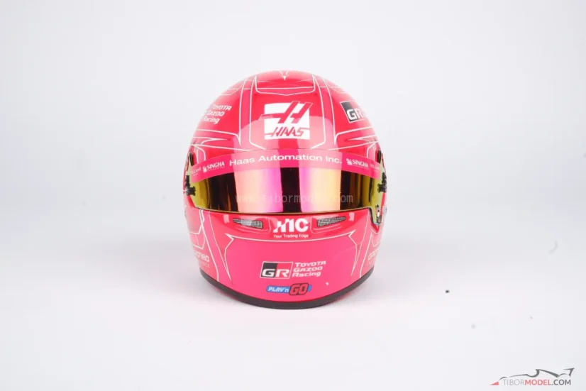 Esteban Ocon 2026 mini helmet, Haas, 1:2 Bell