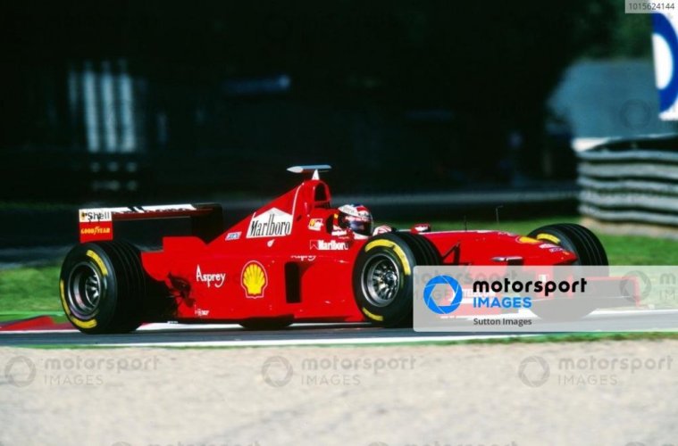 Ferrari F300 - Michael Schumacher (1998), Győztes Olasz Nagydíj, pilóta figurával, 1:12 GP Replicas