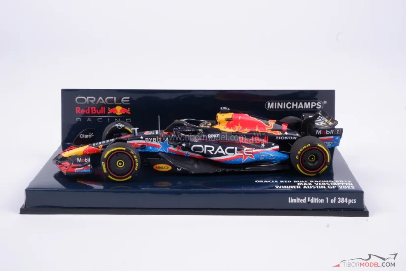 Red Bull RB19 - Max Verstappen (2023), Győztes Austin, 1:43 Minichamps