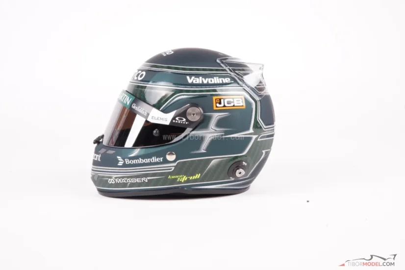 Lance Stroll 2025 mini helmet, Aston Martin, 1:2 Stilo