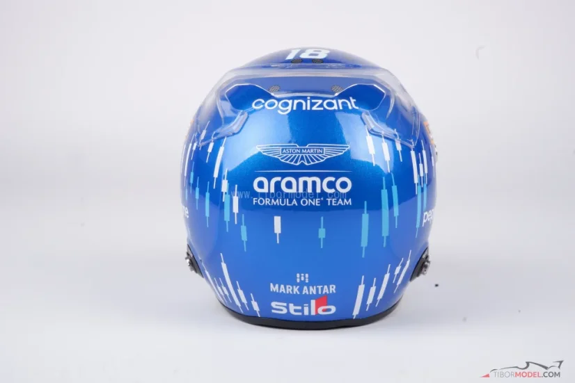 Lance Stroll 2025 Ausztrál Nagydíj mini sisak, Aston Martin, 1:2 Stilo