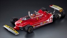 Ferrari 312 T4 - Gilles Villeneuve (1979), s figúrkou pilota, 1:12 GP Replicas
