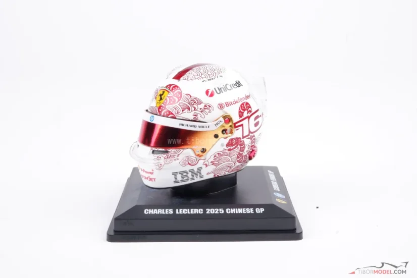 Charles Leclerc 2025 Chinese GP mini helmet, Ferrari, 1:5 Looksmart