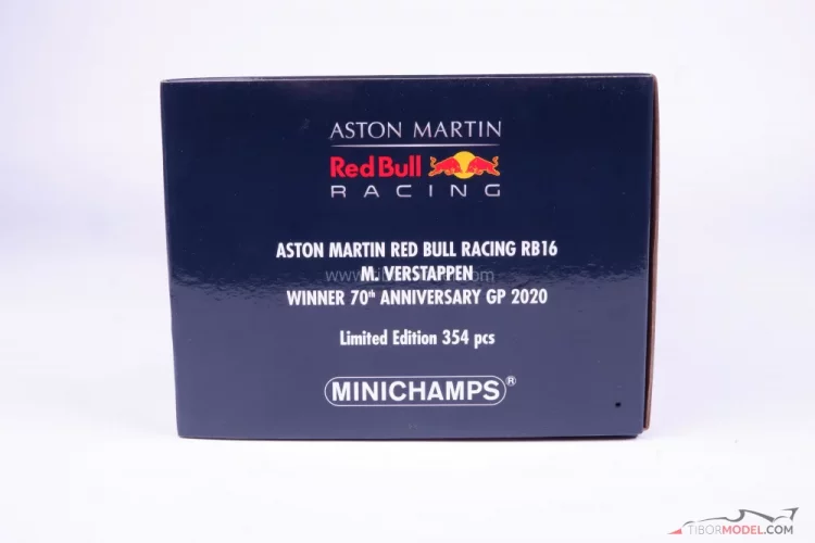 Red Bull RB16 - Max Verstappen (2020), Víťaz 70. VC v Silverstone, 1:18 Minichamps