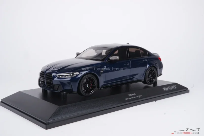 BMW M3 (2020) blue metallic, 1:18 Minichamps