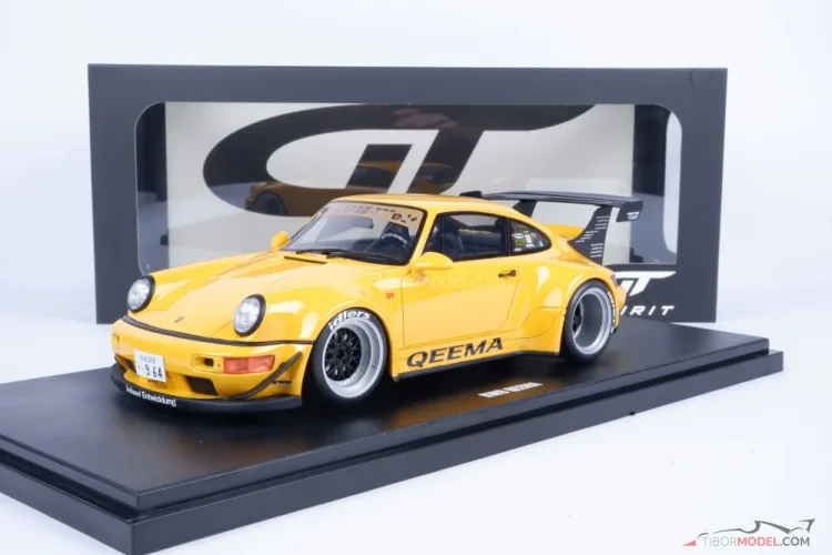 Porsche 911 RWB Qeema (2024) žlté, 1:18 GT Spirit