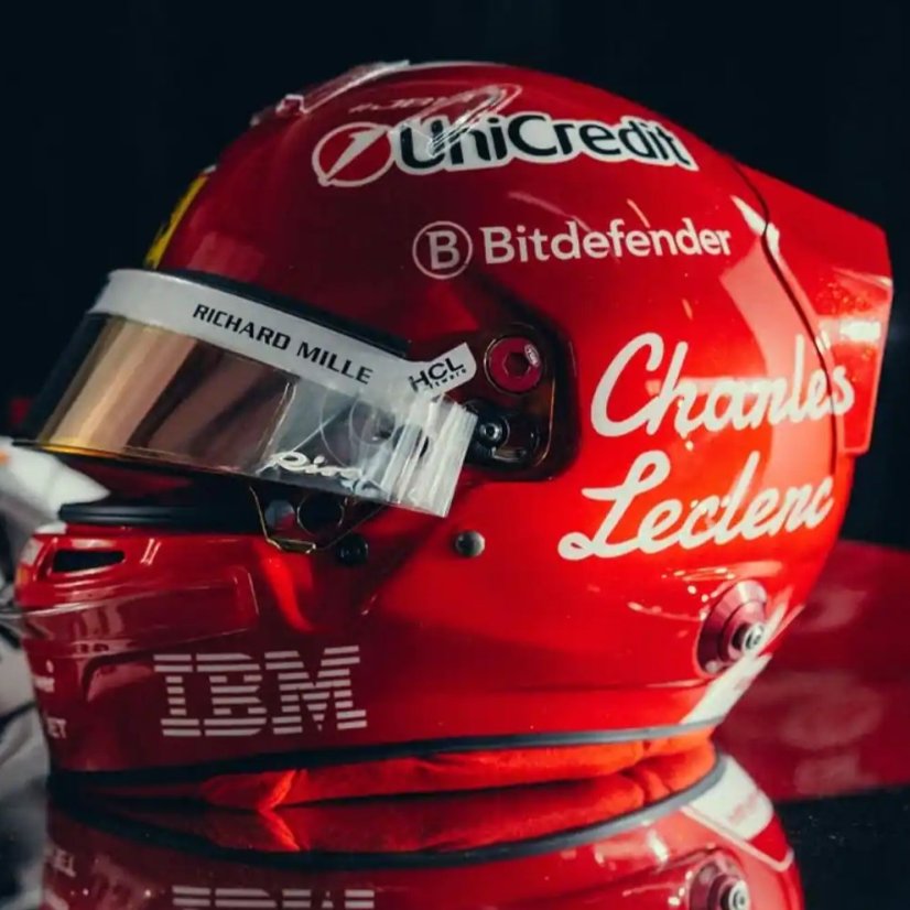 Charles Leclerc 2025 VC Talianska mini prilba, Ferrari, 1:5 Looksmart Charles Leclerc 2025 VC Talianska mini prilba, Ferrari, 1:5 Looksmart