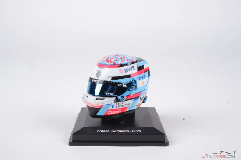 Franco Colapinto 2026 mini helmet, Alpine, 1:5 Spark