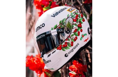 Lance Stroll 2026 Canadian GP mini helmet, Aston Martin, 1:5 Spark Lance Stroll 2026 Canadian GP mini helmet, Aston Martin, 1:5 Spark
