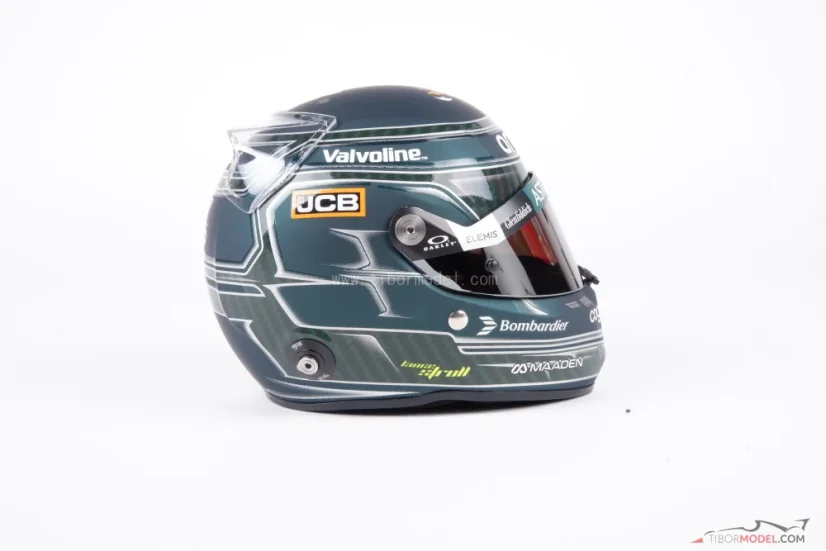Lance Stroll 2025 mini helmet, Aston Martin, 1:2 Stilo