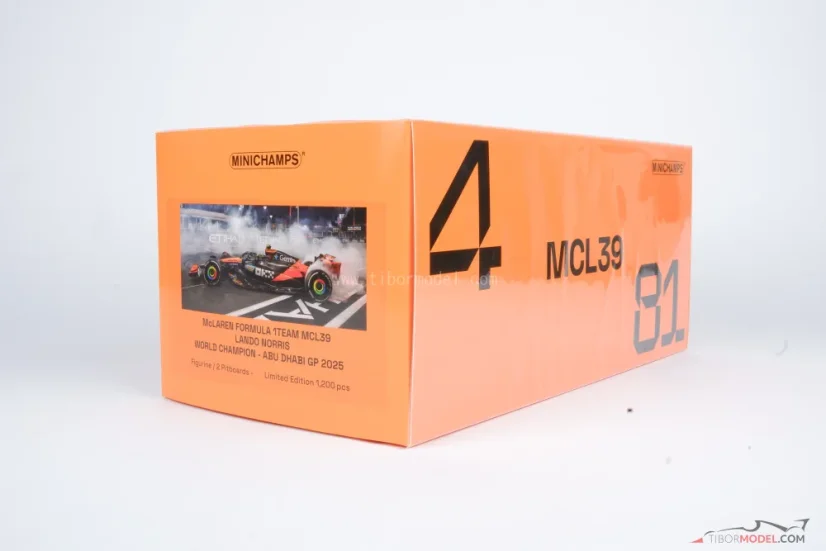 McLaren MCL39 - Lando Norris (2025), Majster Sveta, VC Abu Dhabi 1:18 Minichamps