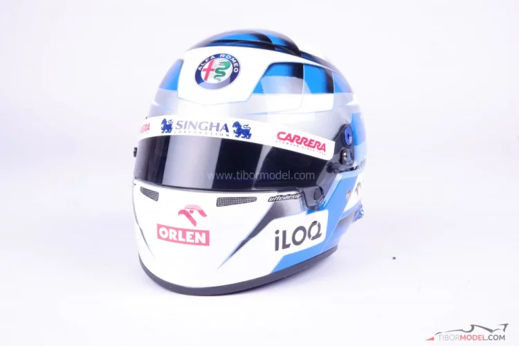 Kimi Raikkonen 2021 Alfa Romeo sisak, utolsó futam, 1:2 Bell