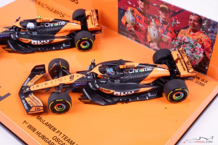 McLaren MCL38 - O. Piastri + L. Norris (2024), Double VC Maďarska, 1:43 Minichamps
