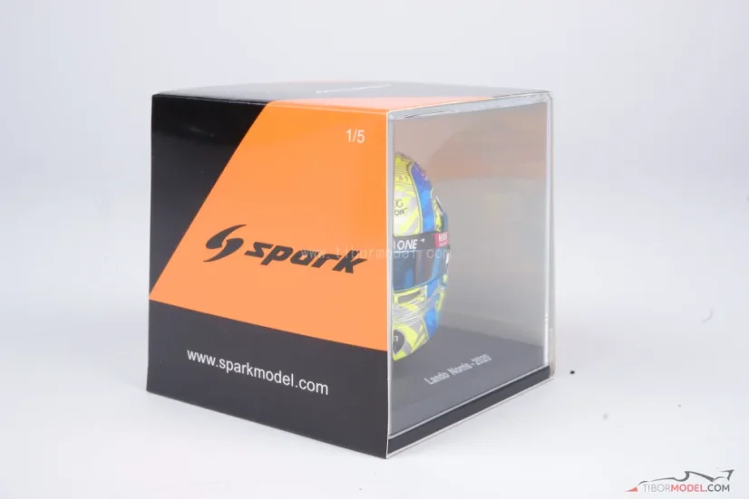 Lando Norris 2020 mini helmet, McLaren F1 Team, 1:5 Spark