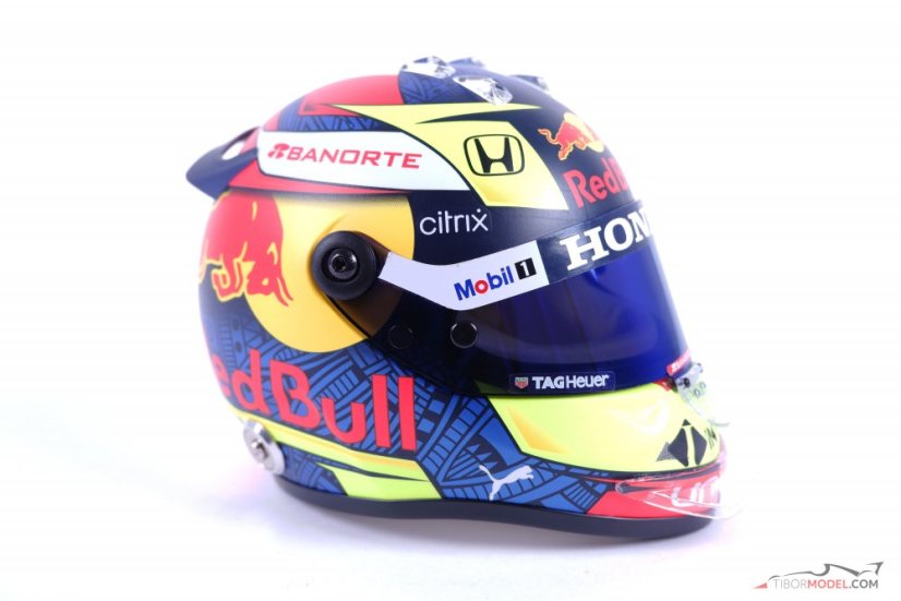Sergio Perez 2021 Red Bull mini helmet, 1:2 Schuberth
