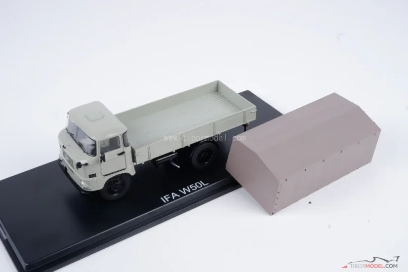 IFA W50 L valník s plachtou, béžová, 1:43 SSM