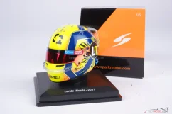 Lando Norris 2021 mini prilba, McLaren F1 Team, 1:5 Spark