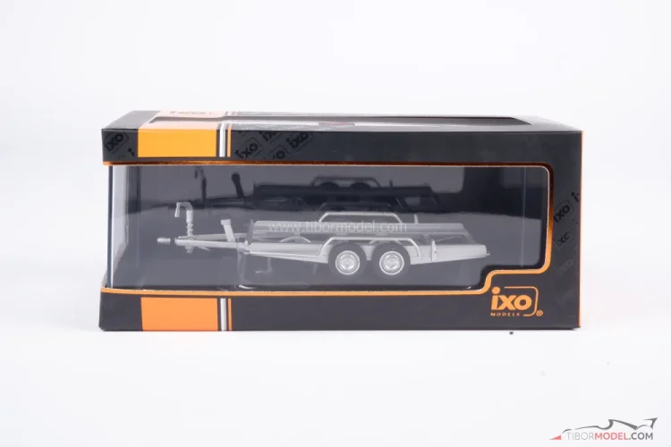 Single car trailer, silver, 1:43 Ixo