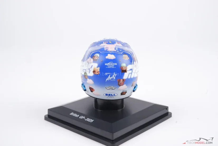 Alex Albon 2025 British GP mini helmet, Williams, 1:5 Spark