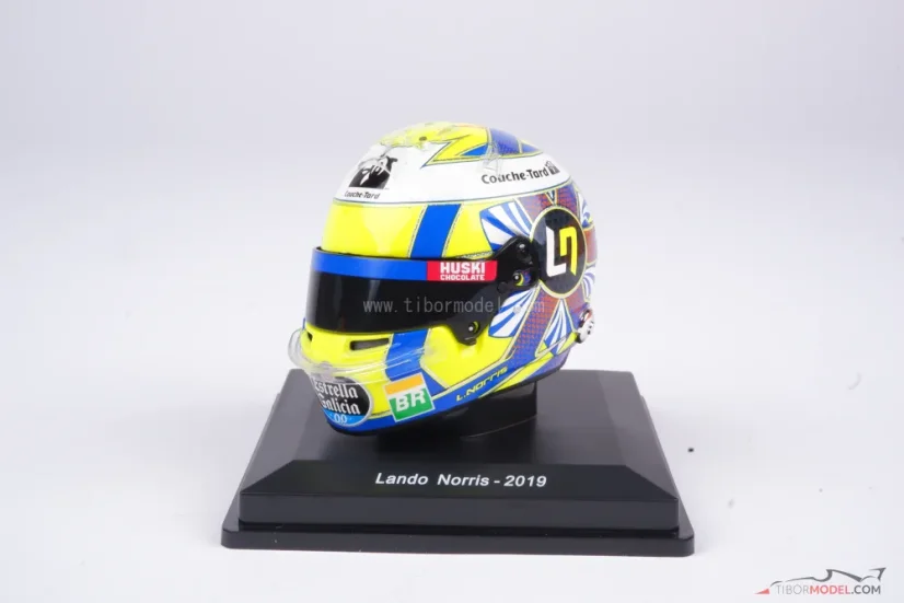 Lando Norris 2019 mini helmet, McLaren F1 Team, 1:5 Spark