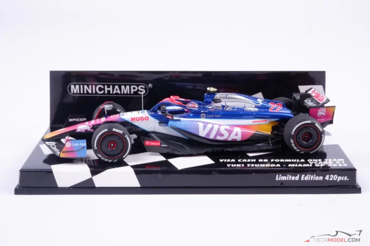 Model car Visa VCARB 01 Tsunoda 2024 Miami, Minichamps