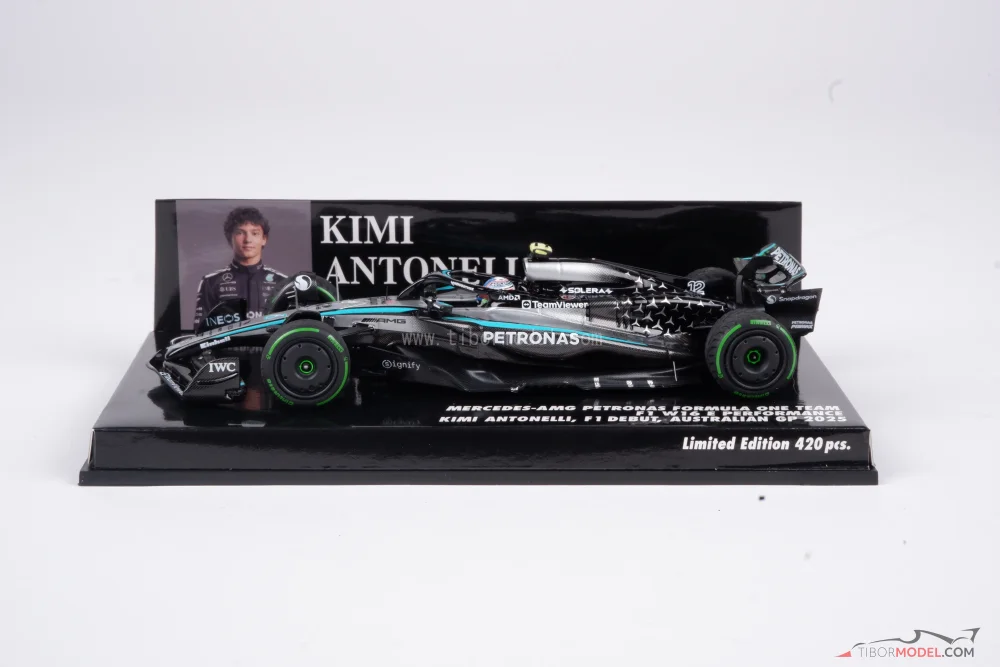 Model car Mercedes W16 Antonelli, 2025, Aus, Minichamps 