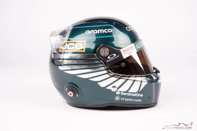 Lance Stroll 2023 Aston Martin helmet, 1:2 Stilo