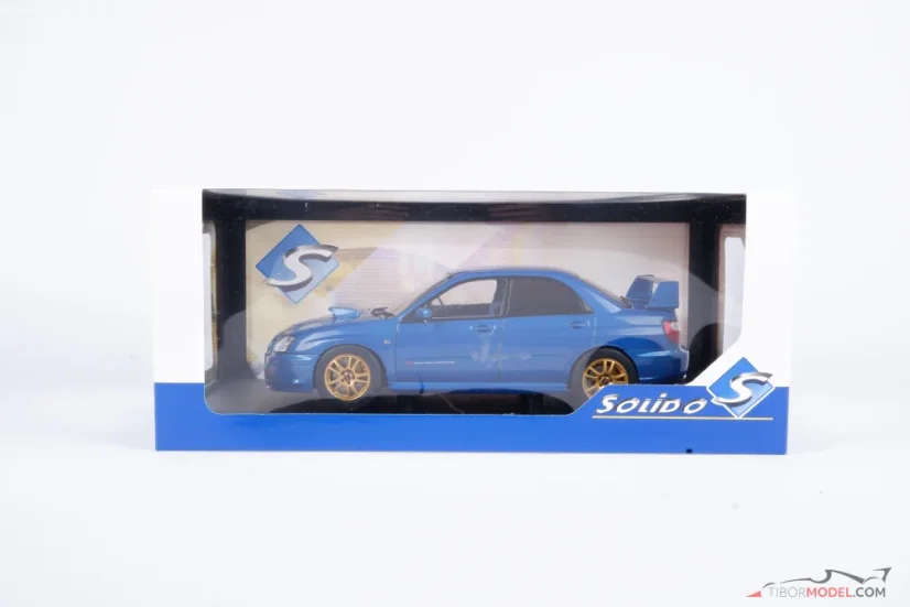 Subaru Impreza WRX STi (2003) modré, 1:18 Solido