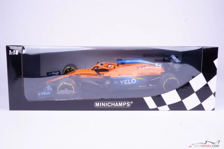 Model car McLaren MCL35 Sainz 2020, 1:18 Minichamps | Tibormodel.com