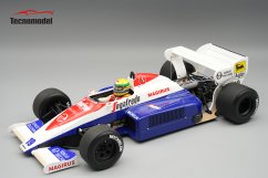 Toleman TG184 - Ayrton Senna (1984), VC Veľkej Británie, s figúrkou pilota 1:18 Tecnomodel