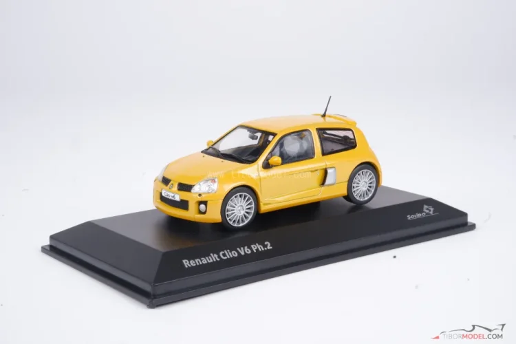 Renault Clio V6 (2003) sárga, 1:43 Solido