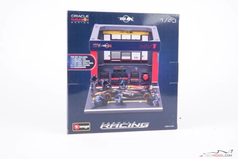 Pit Stop sada Red Bull RB20 Max Verstappen (2024), 1:43 BBurago