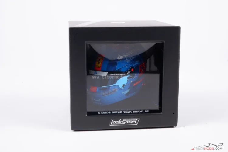 Carlos Sainz 2024 Miami GP mini helmet, Ferrari, 1:5 Looksmart
