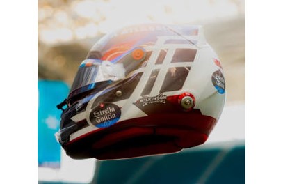 Carlos Sainz 2026 Miami GP mini helmet, Williams, 1:5 Spark Carlos Sainz 2026 Miami GP mini helmet, Williams, 1:5 Spark