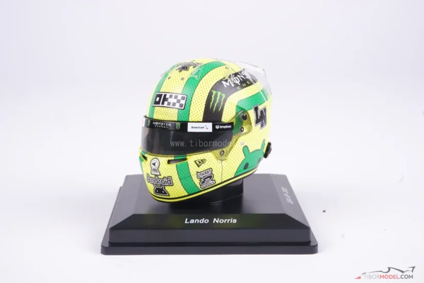 Lando Norris 2025 VC USA mini přilba, McLaren F1 Team, 1:5 Spark