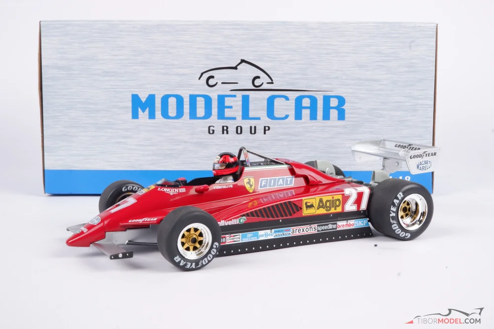 Ferrari 126 C2 1982 G. Villeneuve ミニカー Ferrari 126 C2 GP. USA No. 27 Gilles Villeneuve 1982, Hot