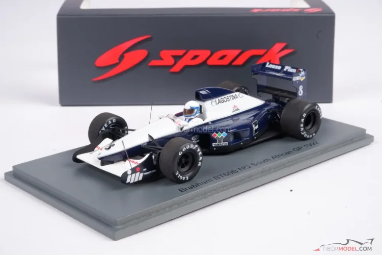 Brabham BT60B - Giovanna Amati (1992), Dél-afrikai Nagydíj, 1:43 Spark