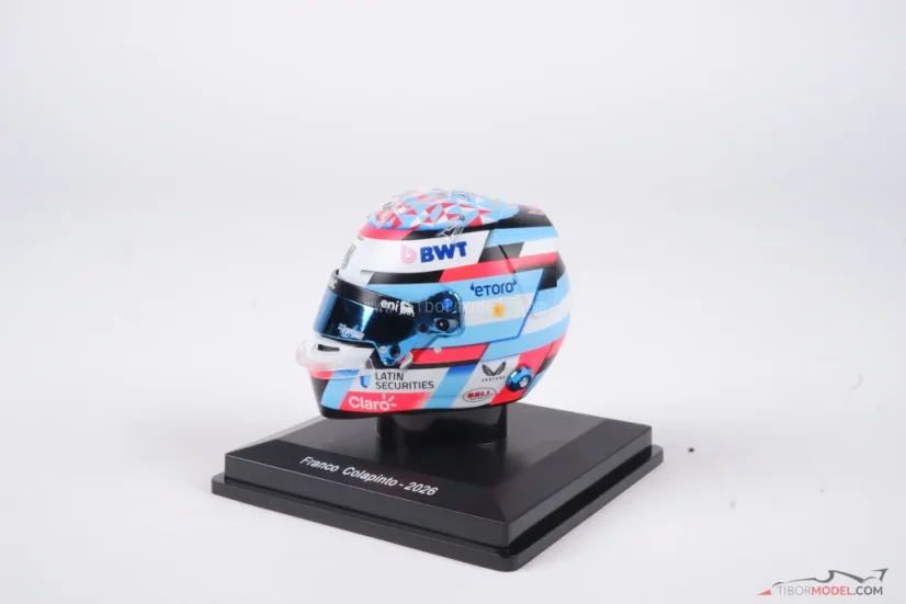 Franco Colapinto 2026 mini helmet, Alpine, 1:5 Spark
