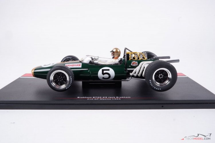 Model car Brabham BT20 Jack Brabham 1966, 1:18 MCG | Tibormodel.com