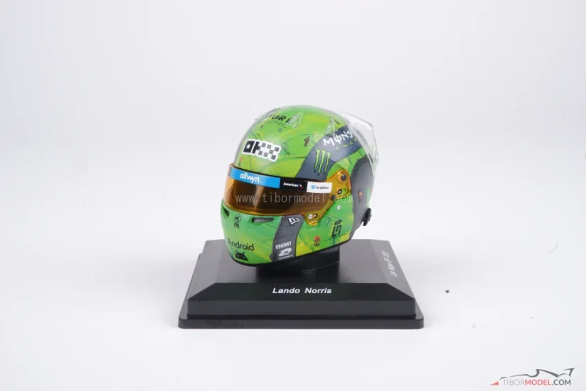 Lando Norris 2025 VC Las Vegas mini prilba, McLaren F1 Team, 1:5 Spark
