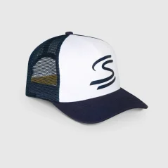 Ayrton Senna trucker sapka, fehér-kék színben
